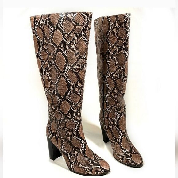 A NEW. DAY SNAKE PRINT  KNEE-HIGH WOMEN'S BOOT - Picture 4 of 16